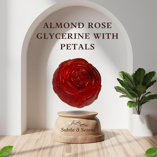 Almond Rose Glycerine Soap with Petals – Hydrating & Floral Indulgence